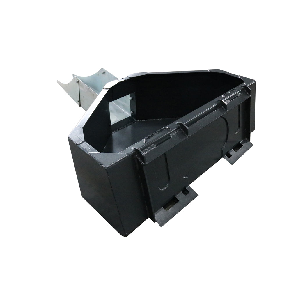 Landy Attachments Skid Steer 1/2 Yard Cement and Concrete Bucket with Spout, Universal Quick Tach Mount Plate