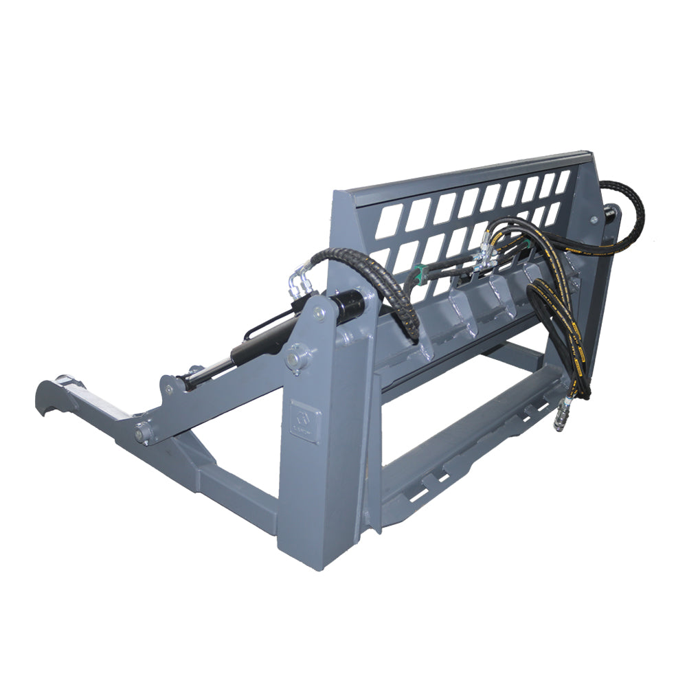 Landy Attachments Skid Steer Two-Cylinder Pipe Pallet Fork Grapple