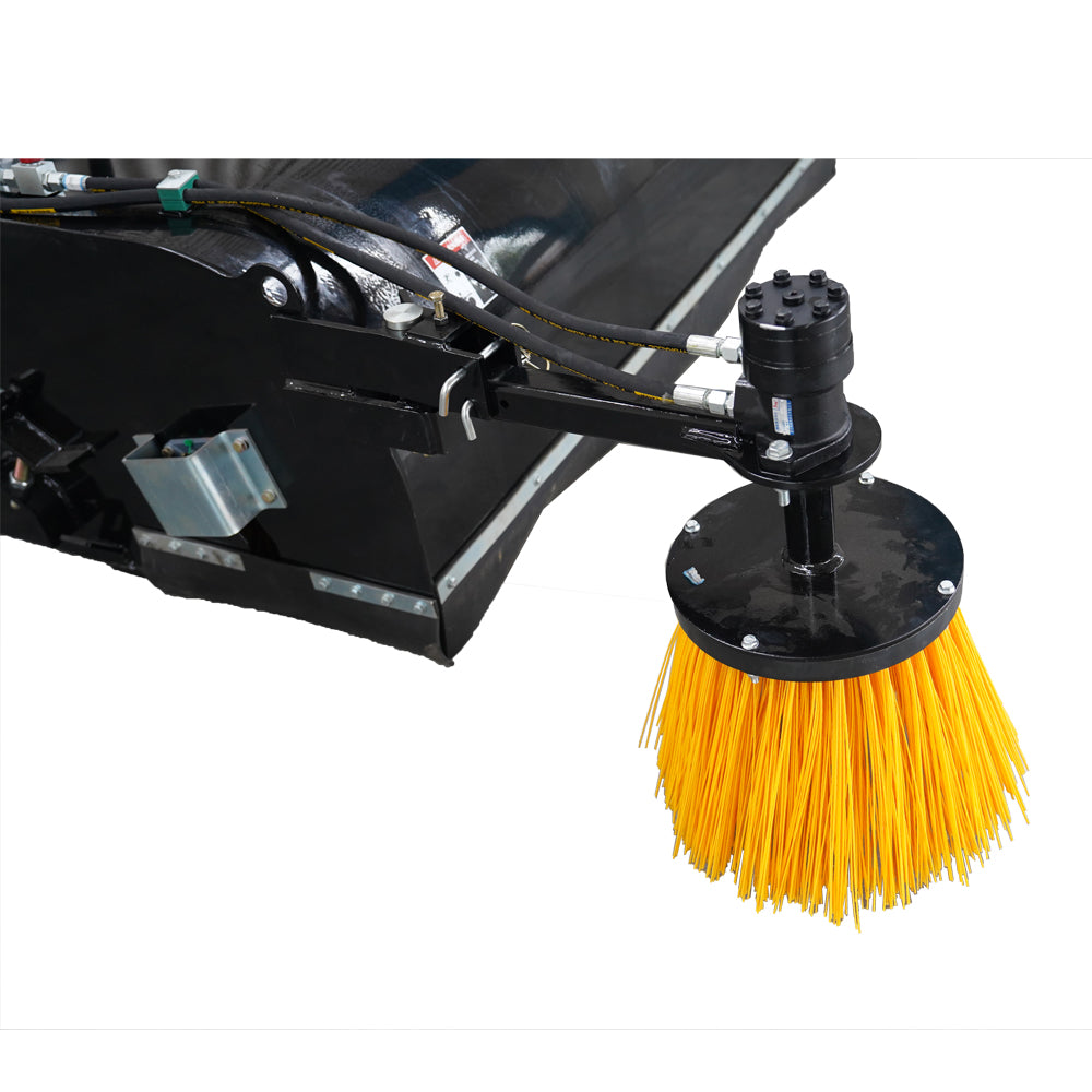 Landy Attachments 72" Skid Steer Pick up Box Broom Sweeper with Edge Brush