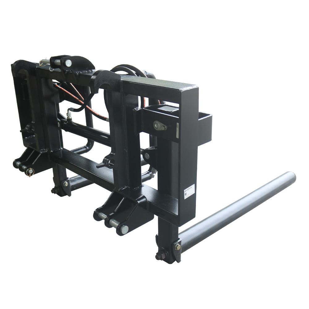 Landy Attachments Hydraulic Single Round or Square Bale Lifter/Handler SMS Brackets, Heavy Duty Bale Squeezer Bale Handler