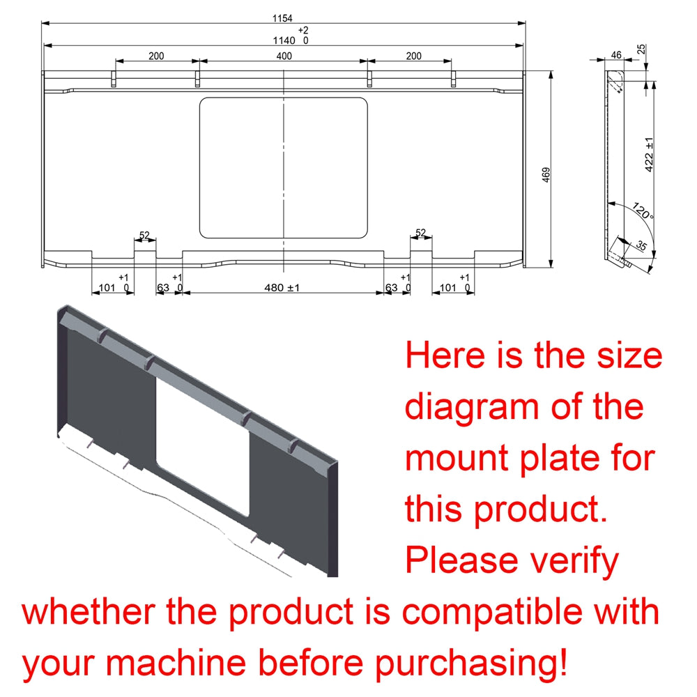 Landy Attachments Skid Steer Hydraulic Salt Spreader Attachment for Tractor Front Loader SPR350