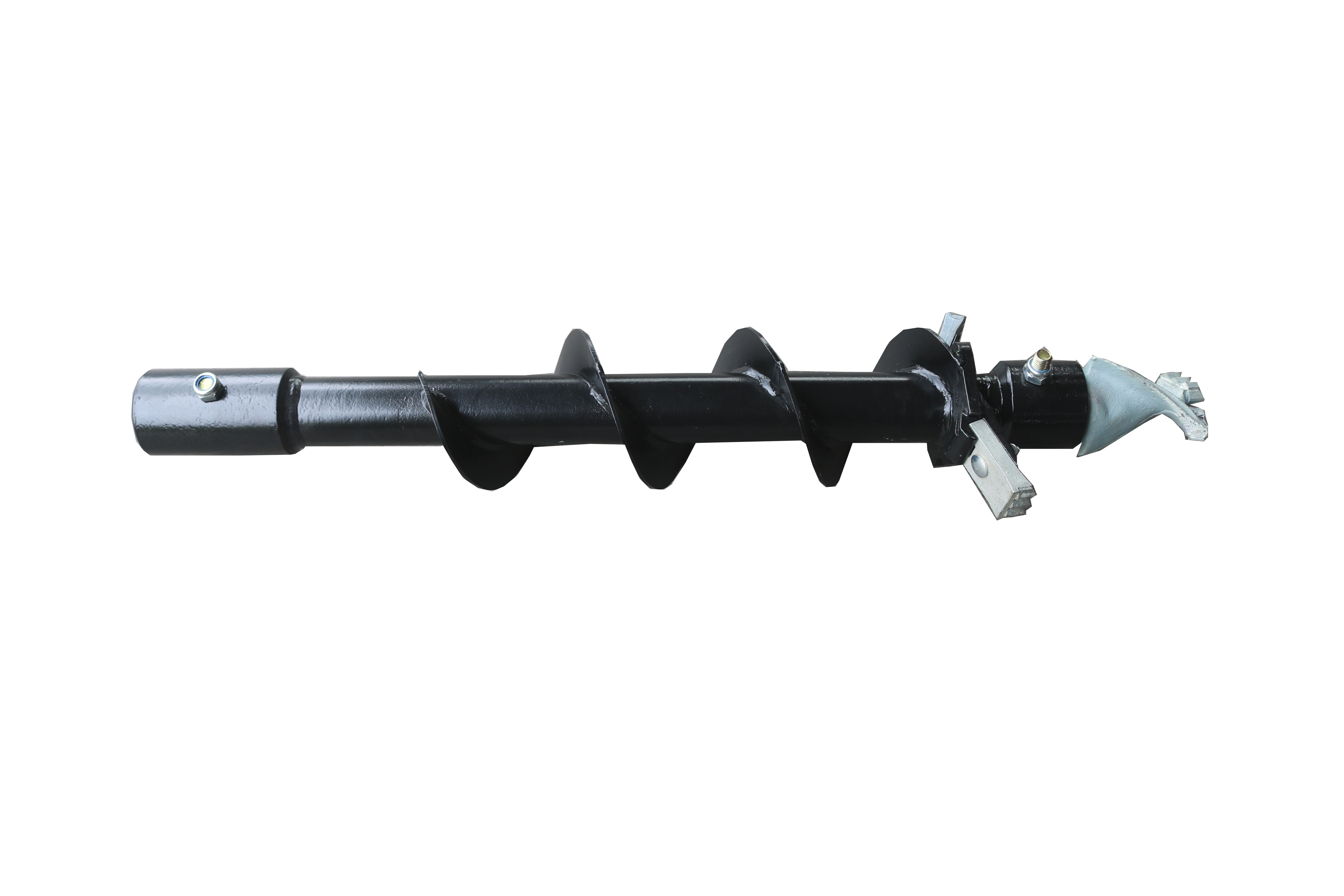 Landy Attachments 6" Diameter Compact Auger 36" Depth for Diggers Shaft & Dual-Bolt Connection, Replaceable Edges