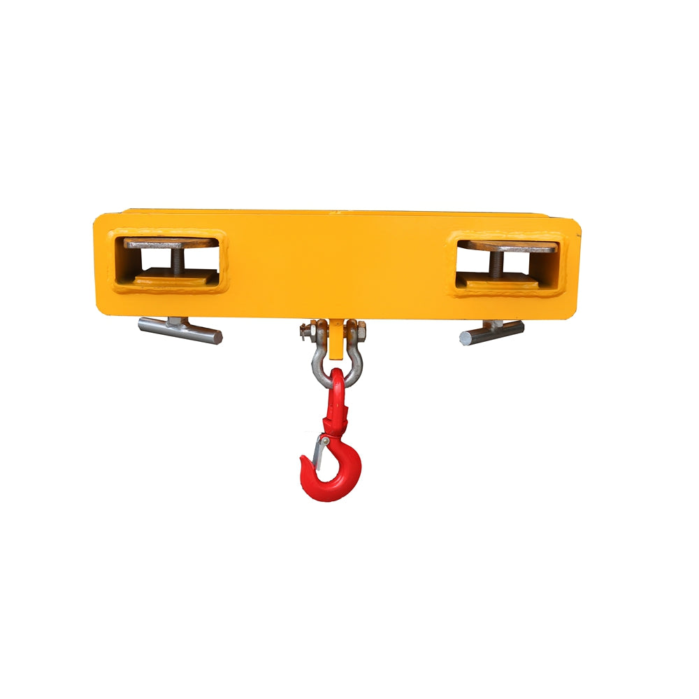 Landy Attachments 4000lbs Capacity Forklift Lifting Hoist Hook, Yellow Forklift Mobile Crane Hook with Heavy Duty Load Hook