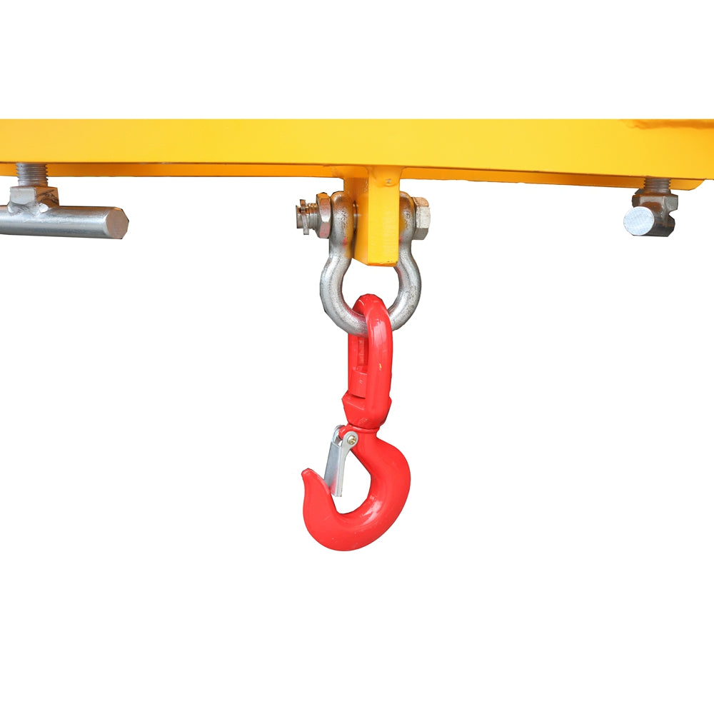 Landy Attachments 4000lbs Capacity Forklift Lifting Hoist Hook, Yellow Forklift Mobile Crane Hook with Heavy Duty Load Hook