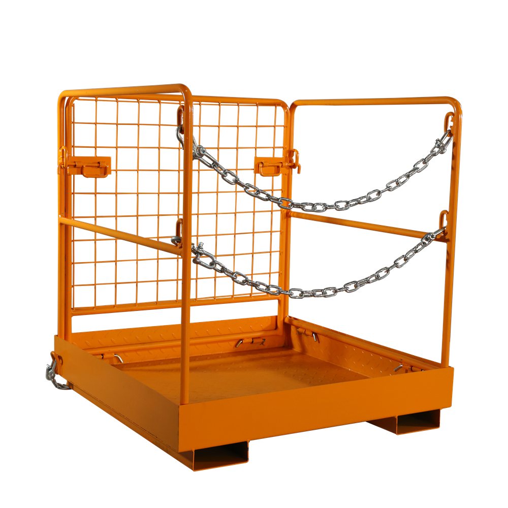 Landy Attachments Forklift Safety Cage 36"x36" Heavy Duty Forklift Man Basket 1150lbs Capacity Forklift Work Platform