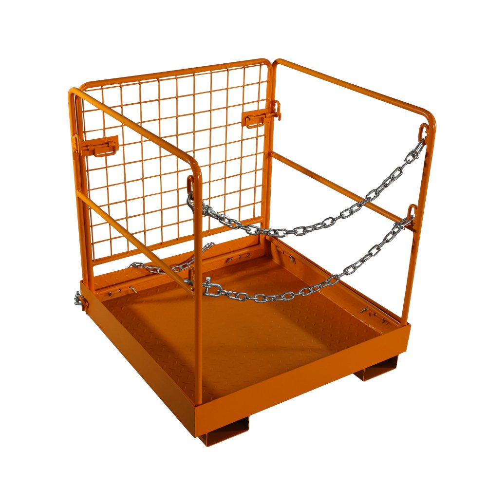 Landy Attachments Forklift Safety Cage 36"x36" Heavy Duty Forklift Man Basket 1150lbs Capacity Forklift Work Platform